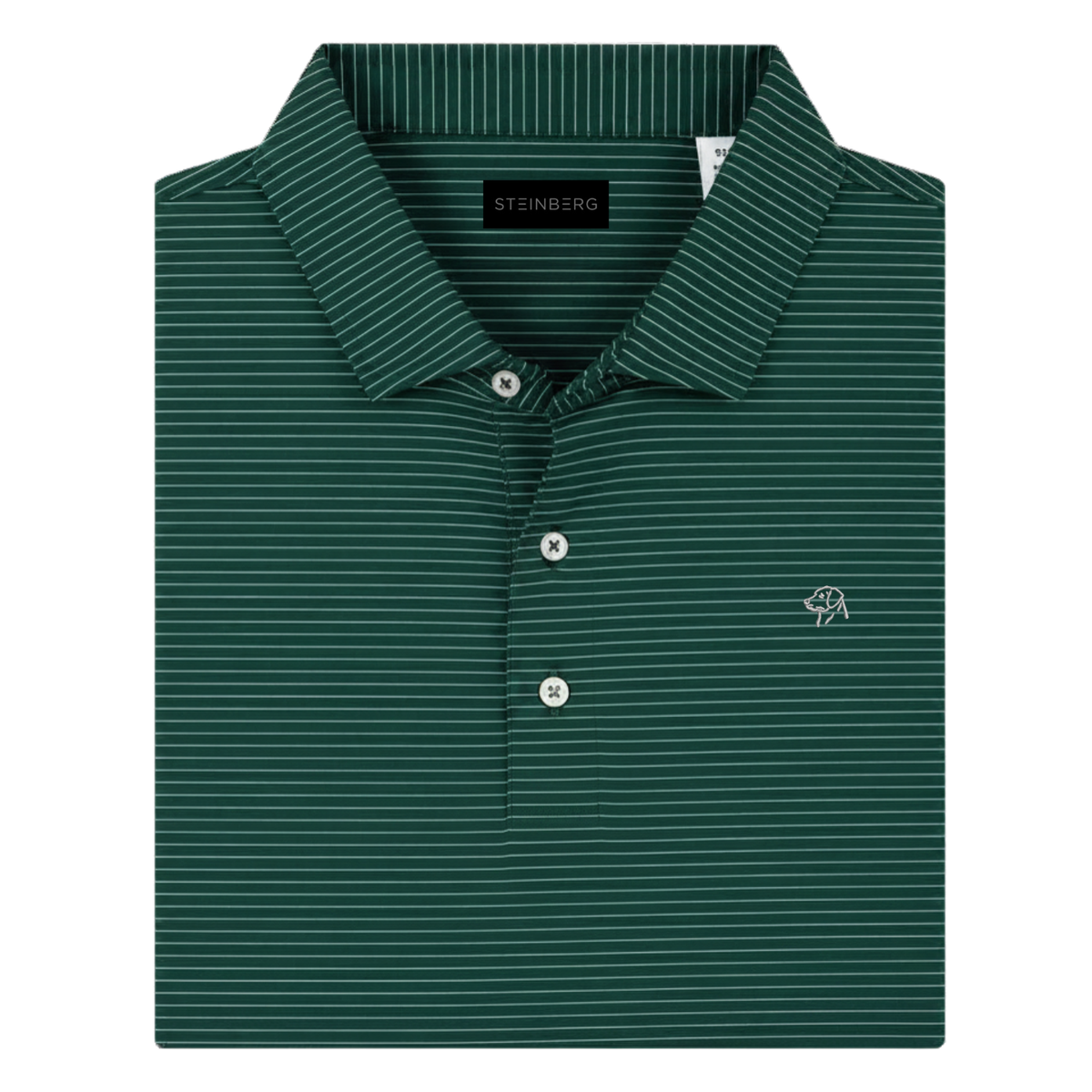The Par Three Lab Polo: Hunter Green/Silver
