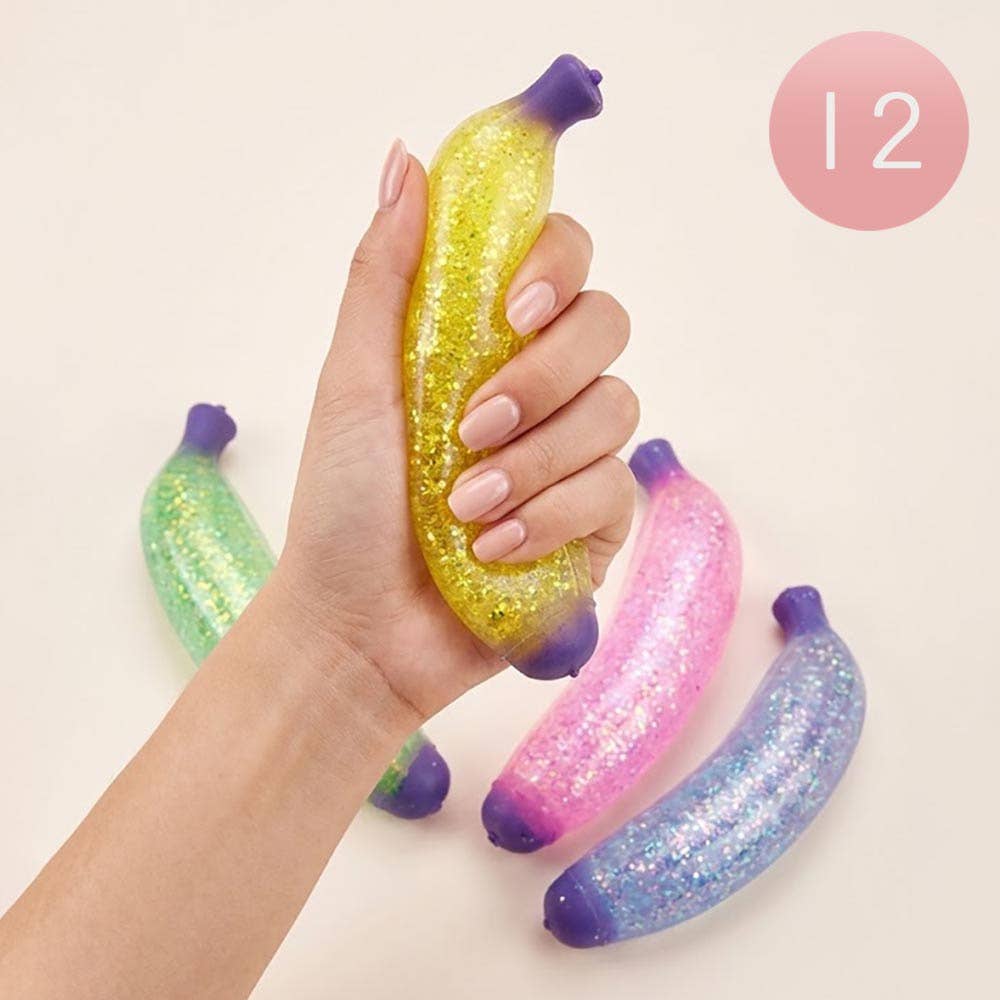 Glitter Banana Squeeze Squishy