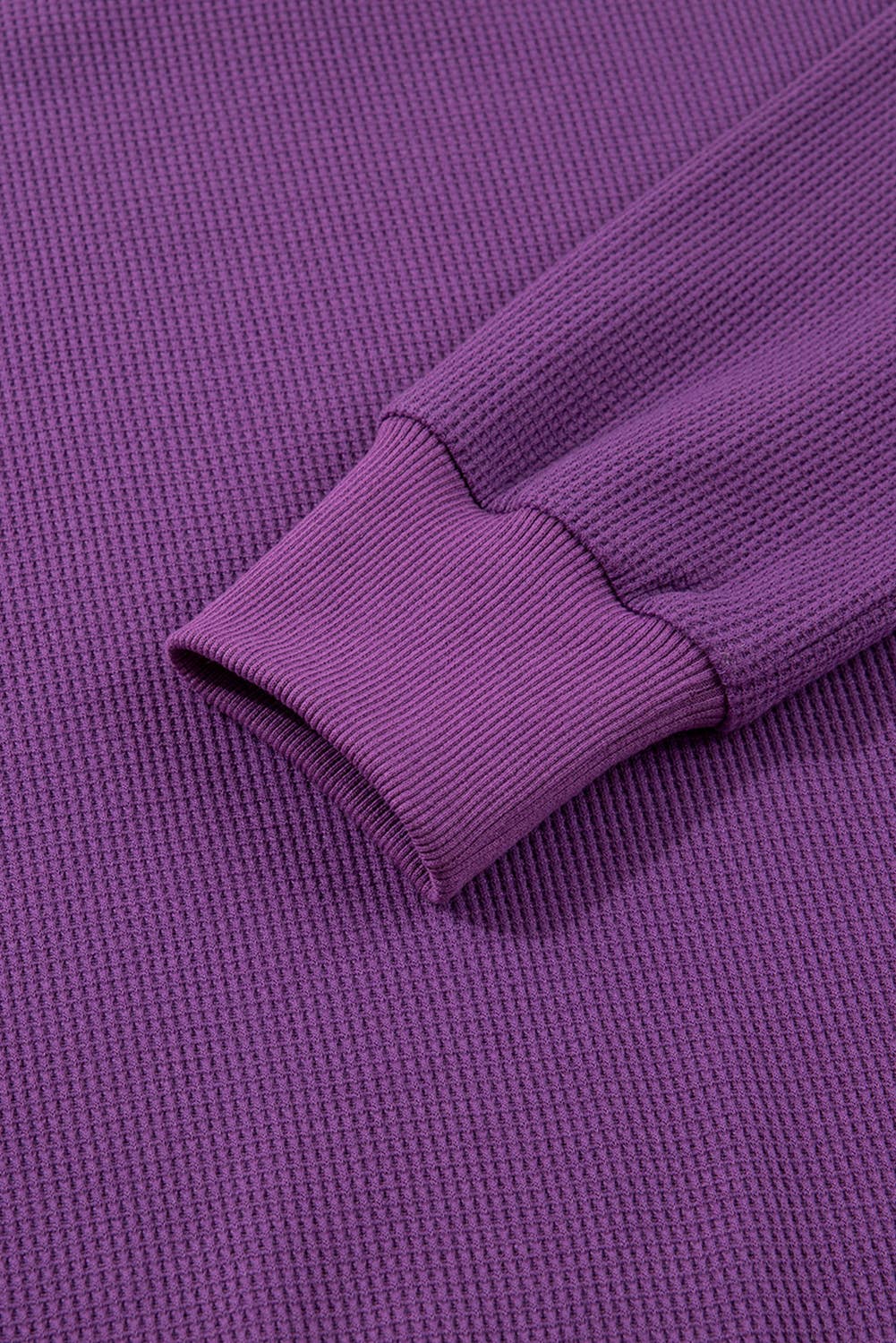 Solid Raw Seam Patchwork Textured Sweatshirt-Orchid Mist