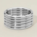 Polished Metal Stackable Multi Layered Bangle Bracelets