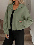 Geometric Textured Zip Up Bomber Jacket Relaxed Fit